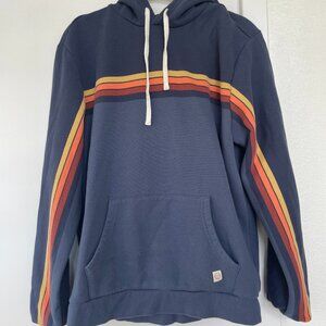 Marine Layer Cloud Time Fleece Anytime Hoodie in Navy, Stripe, Size Small, 18285